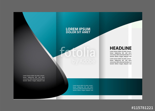 500x358 Tri Fold Brochure And Catalog Vector Design Template Stock Image