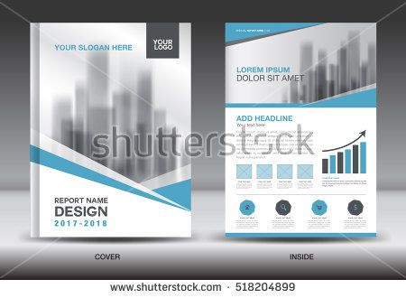 450x330 Blue Cover Annual Report Brochure Flyer Template Creative Design