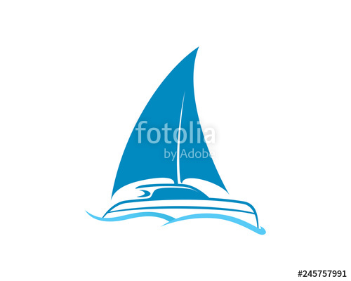500x400 Catamaran, Ship And Sailing Boat Logo Stock Image And Royalty