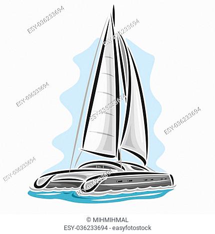 431x470 Vector Logo Sailing Catamaran Stock Photos And Images Age Fotostock