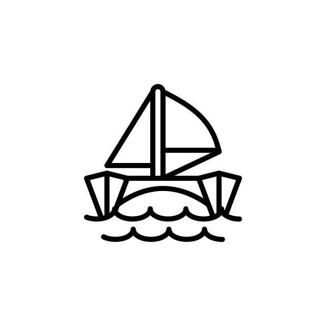 640x640 Catamaran Icon Line Style Icon Vector Illustration, Icon, Vector