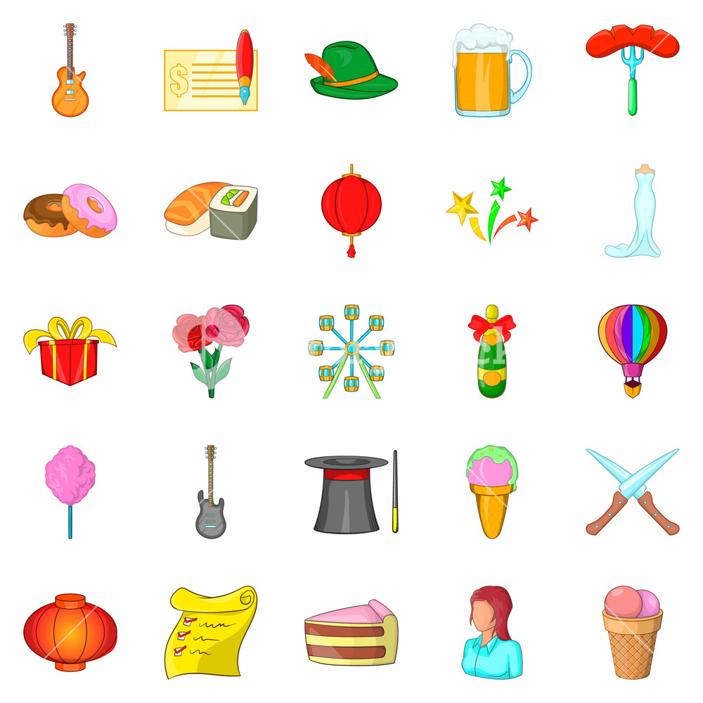 1000x1000 Catering Icons Set Cartoon Set Of Catering Vector Icons