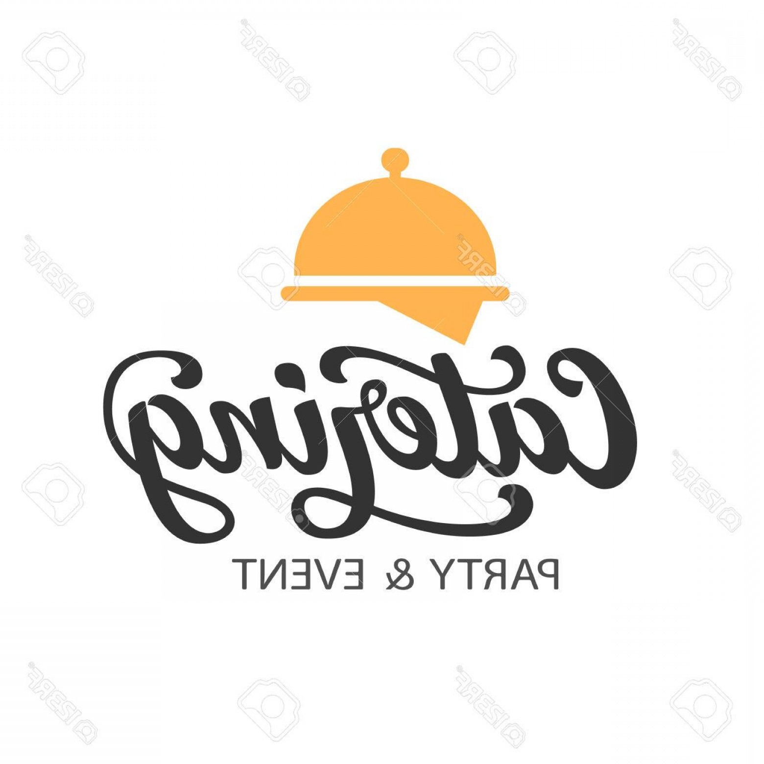 1560x1560 Photostock Vector Catering Vector Logo Badge With Hand Written