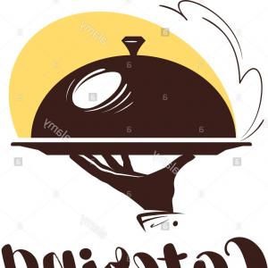 300x300 Vector Catering Restaurant Company Logo Set Isolated White