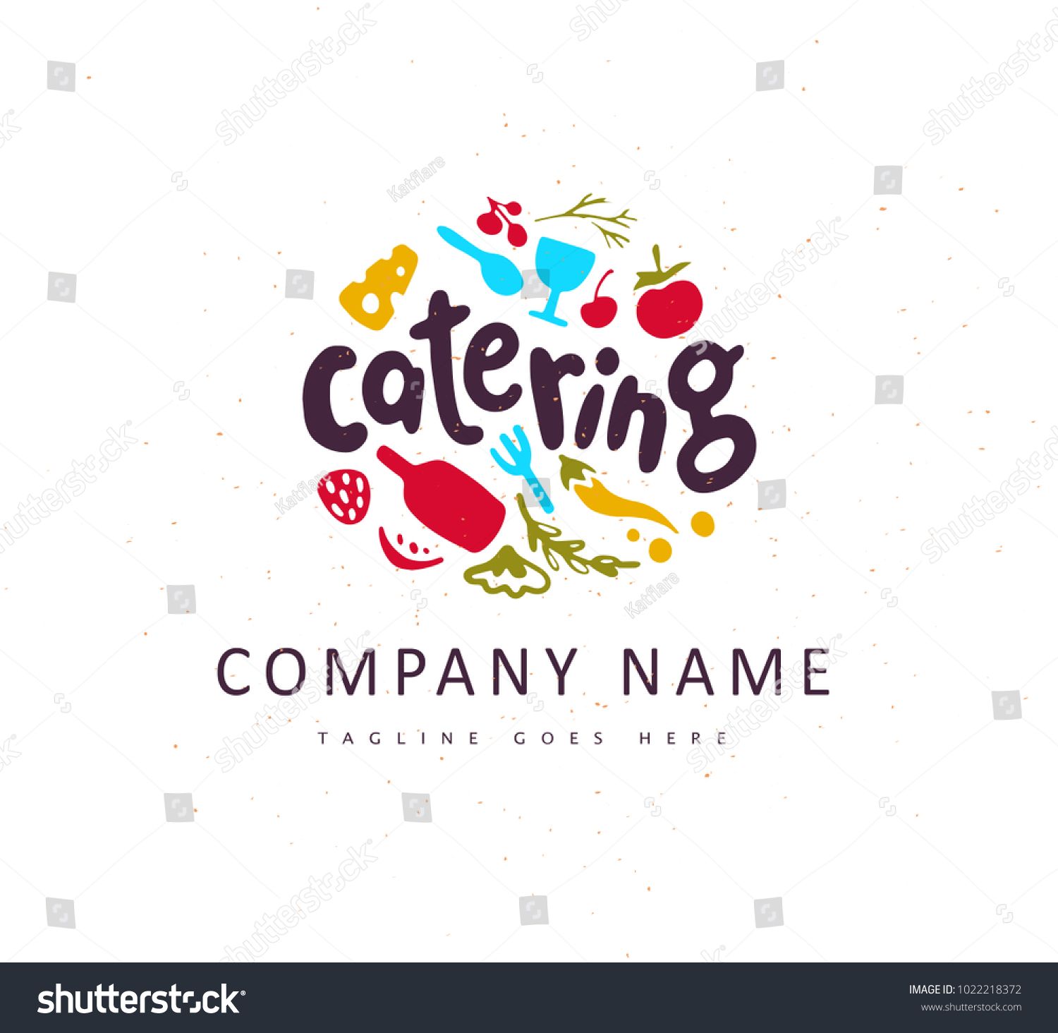 1500x1464 Vector Catering And Restaurant Company Logo Set Isolated On White