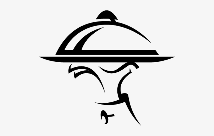 820x522 Waiter And Tray Kitchen Wall Sticker