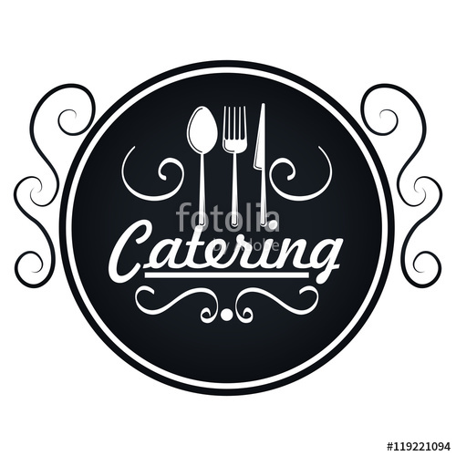 500x500 Catering Delicious Food Icon Vector Illustration Design Stock