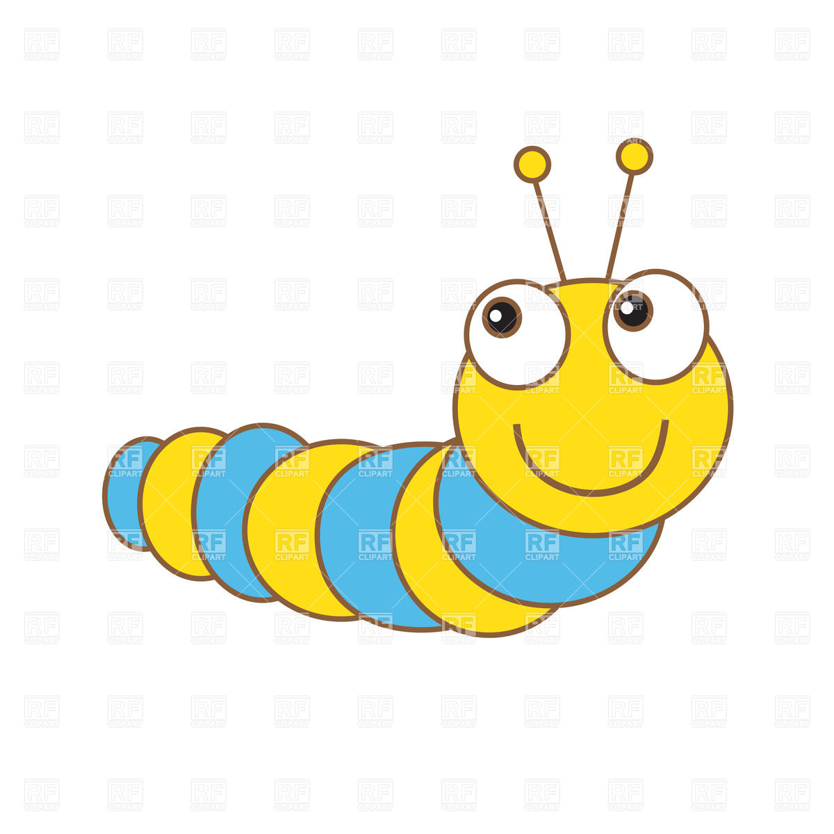 1200x1200 Cute Cartoon Caterpillar Vector Image Of Plants And Animals