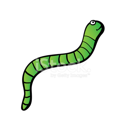 440x440 Green Worm Or Caterpillar, Vector Illustration Stock Vector