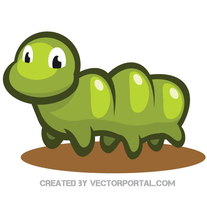 660x660 Green Caterpillar Vector Clip Art