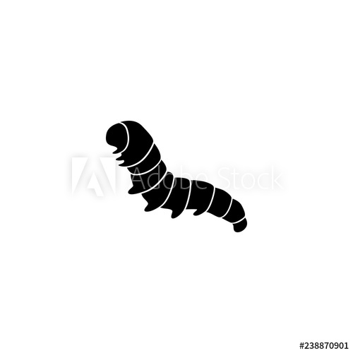 500x500 Caterpillar Vector Icon Caterpillar Sign On White Background