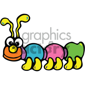 300x300 Cute Cartoon Caterpillar Vector Clipart Royalty Free Gif