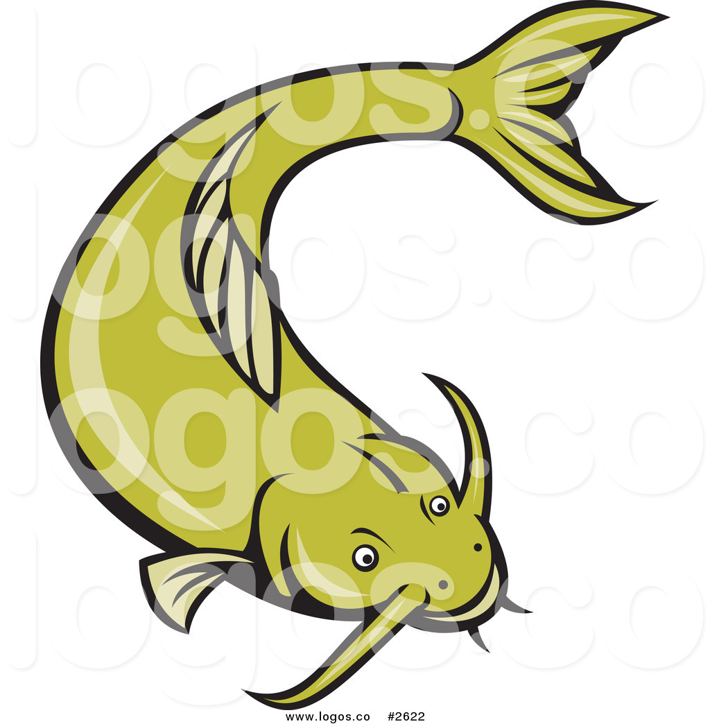 1024x1044 Royalty Free Green Catfish Vector Logo