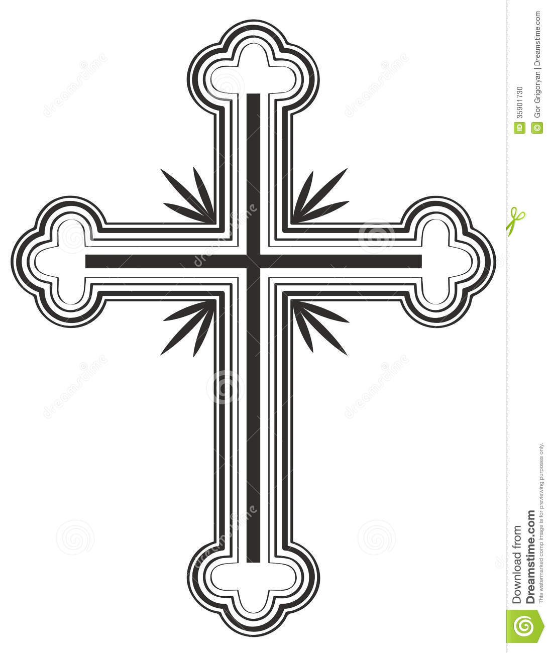 1097x1300 Church Cross Vector Images