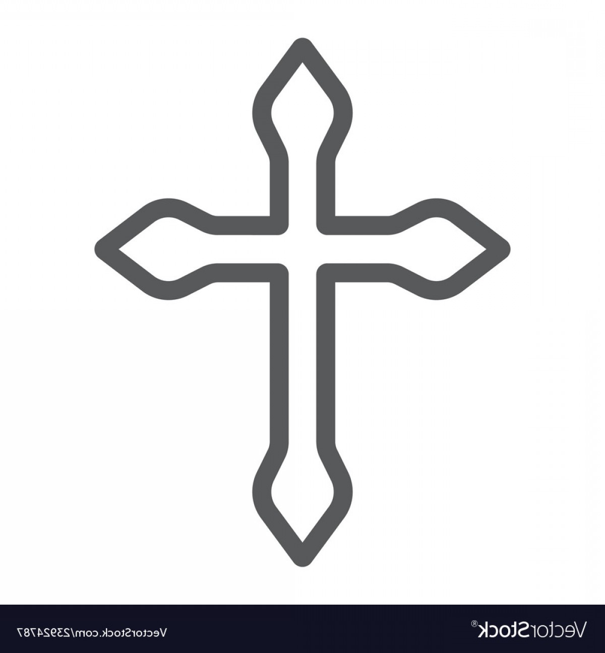 1200x1296 Religion Cross Line Icon Christian And Catholic Vector Hoodamathrun