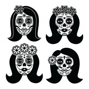 Mexican La Catrina Day Of The Dead Girl Skull Vector Hoodamathrun 300x300 Mexican La Catrina Day Of The Dead Girl Skull Vector Hoodamathrun