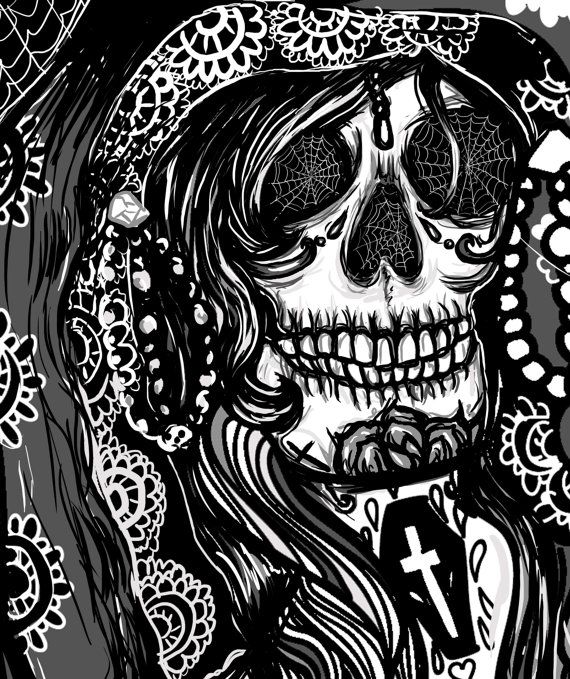 Catrina Vector Skull 570x679 Catrina Vector Skull