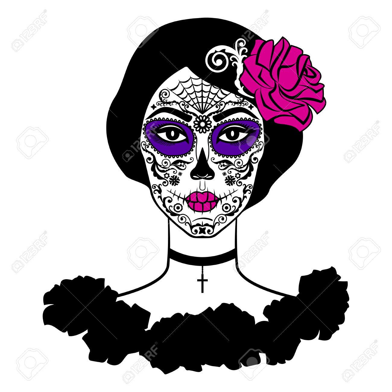 Halloween Clipart Catrina 1300x1300 Halloween Clipart Catrina