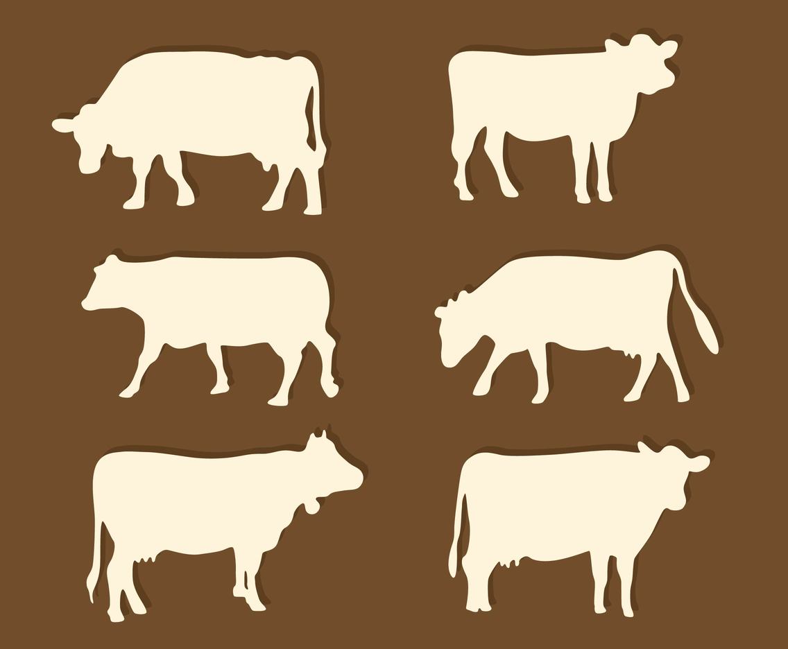 1136x936 Silhouette Cattle Vector Vector Art Graphics