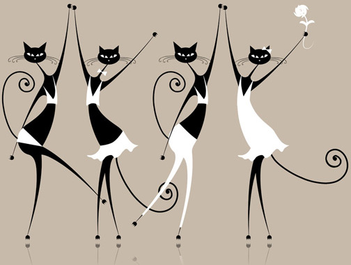 504x381 Funny Catwoman Vector Set Free Vector In Encapsulated Postscript