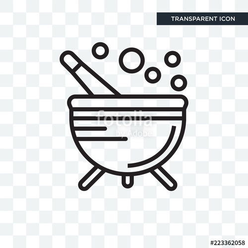 500x500 Cauldron Vector Icon Isolated On Transparent Background, Cauldron