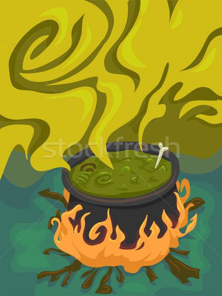 450x600 Halloween Cauldron Vector Illustration Lenm
