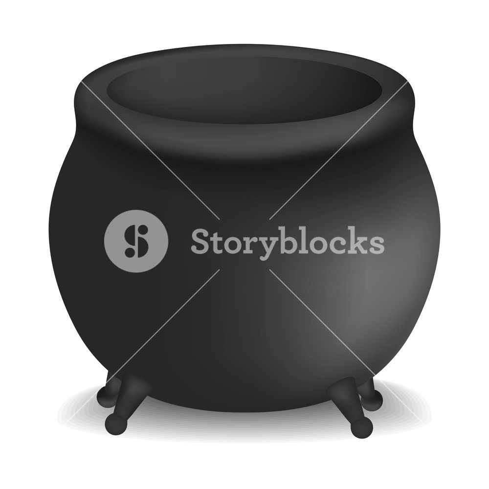 1000x1000 Halloween Cauldron Mockup Realistic Illustration Of Halloween