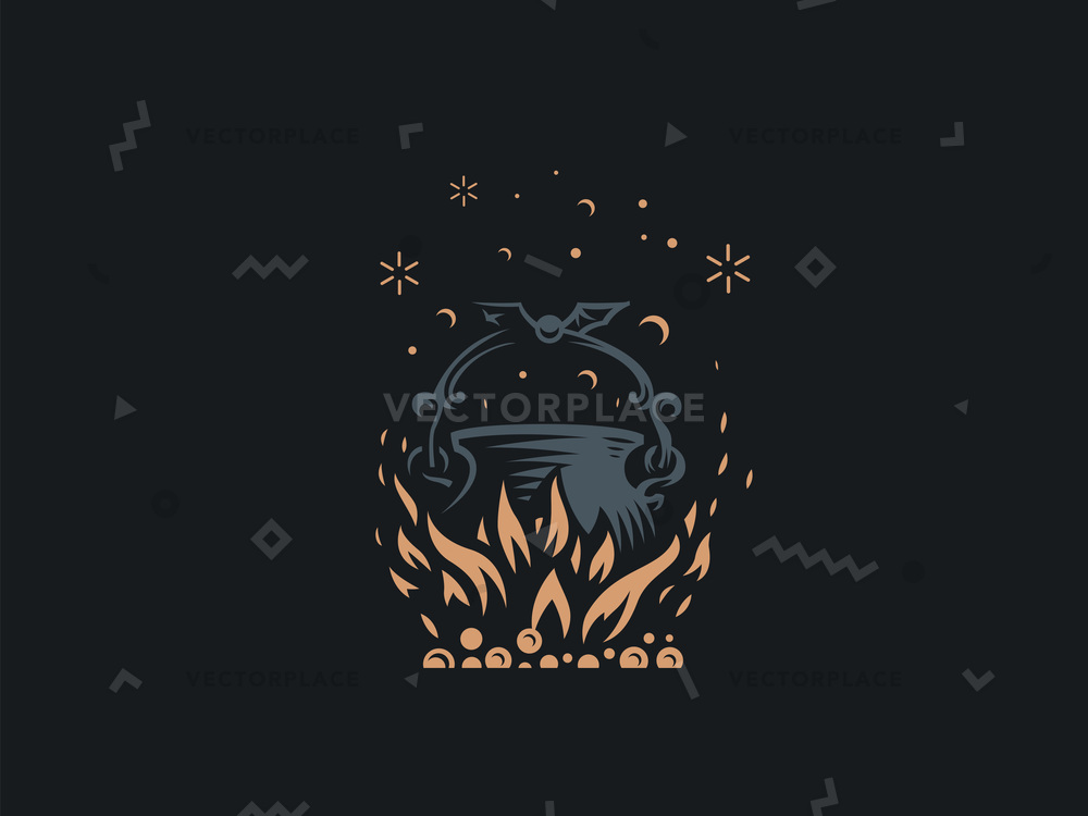 1000x750 Magic Cauldron Magical Potion Is Brewed Vector Illustration