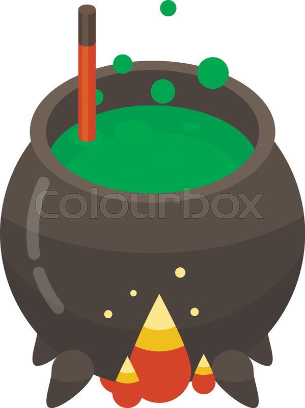 599x800 Magic Cauldron Icon Isometric Of Stock Vector Colourbox