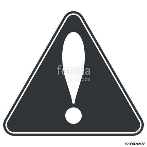 500x500 Attention Icon, Caution Icon, Vector Stock Image And Royalty Free