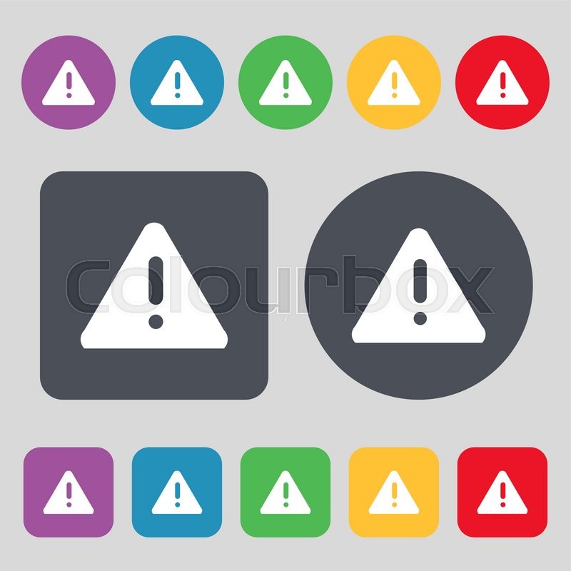 800x800 Exclamation Mark, Attention Caution Stock Vector Colourbox