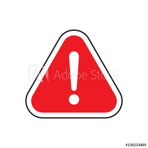 500x500 Exclamation Mark Caution Icon Vector