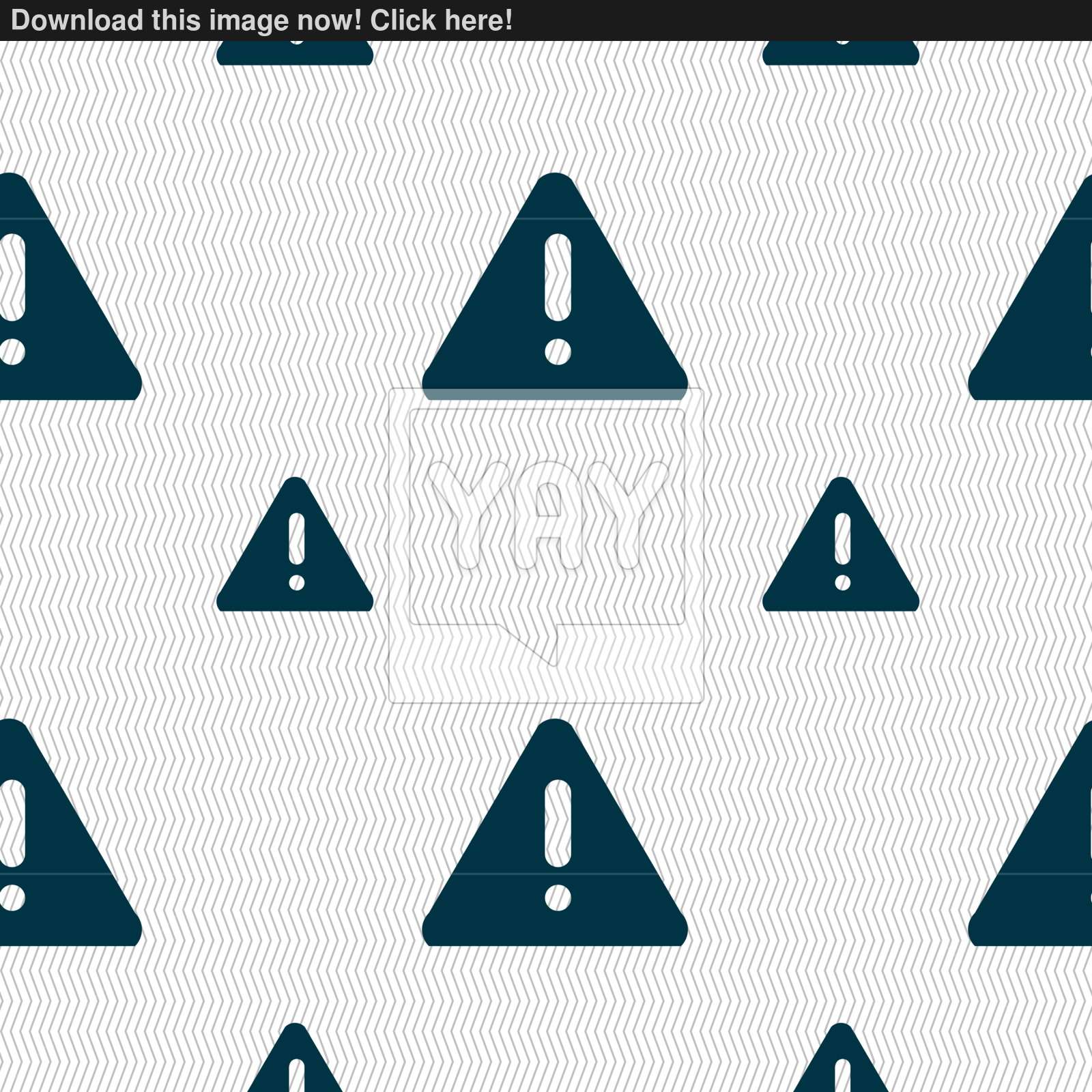 1600x1600 Exclamation Mark, Attention Caution Icon Sign Seamless Pattern