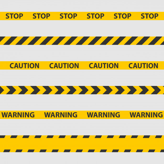 626x626 Caution Tape, Police Line And Danger Tapes Vector Premium Download