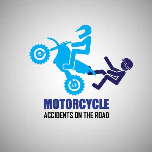500x500 Motorcycle Accidents Caution Logos Vector Free Download