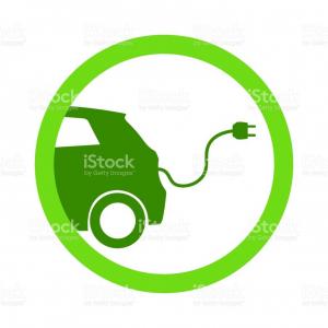 300x300 Photostock Vector Hybrid Car Caution Sticker Save Energy