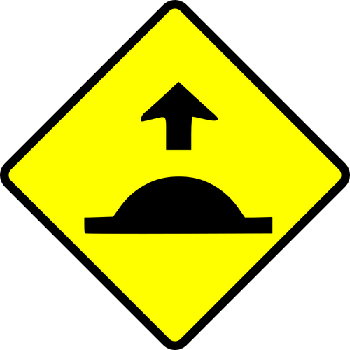500x500 Speed Hump Caution Sign Vector Image