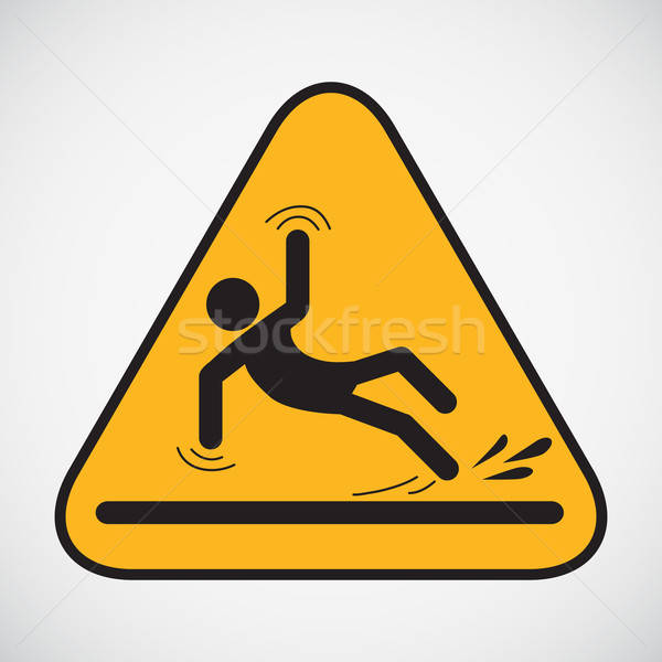 600x600 Wet Floor Caution Sign Vector Illustration Oleksii Afanasiev
