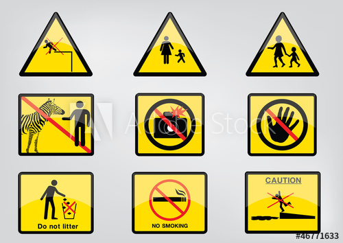 500x354 Caution Signs Vector For All Place