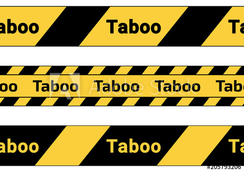 500x354 Caution Tape, Ribbons With The Word Taboo Vector Illustration