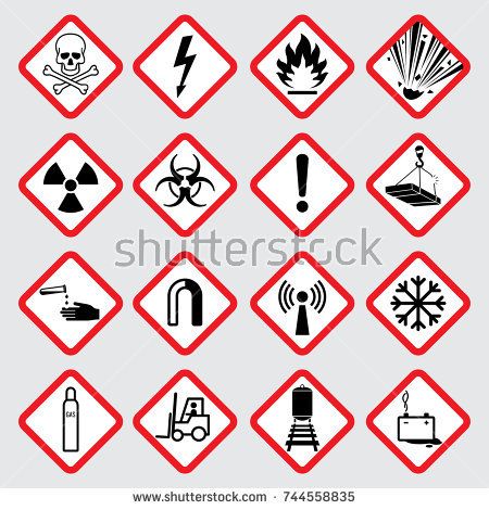 450x470 Stock Vector Warning Hazard Vector Pictograms Illustration