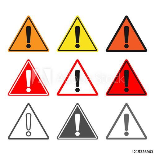 500x500 Warning Triangle Sign Caution, Alert, Error Symbol Vector Icon