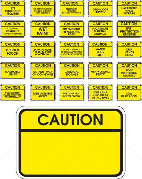 476x600 Yellow Vector Caution Signs Vector Illustration Ruslan Olinchuk