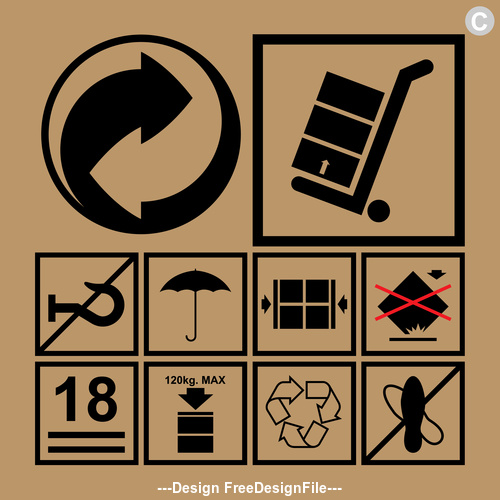 500x500 Fragile Caution Symbol Vector Free Download