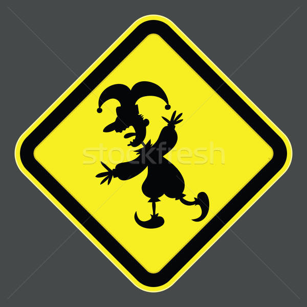 600x600 Clown Caution Vector Illustration Brett Lamb