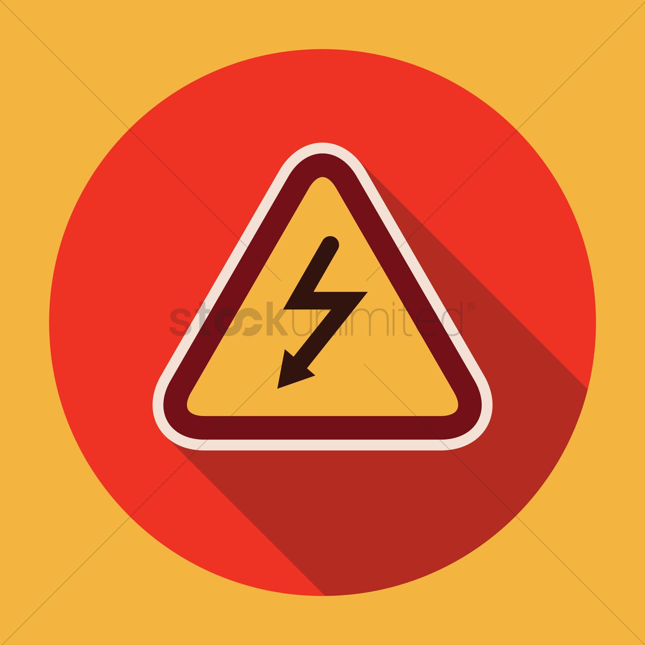 1300x1300 Thunder Caution Vector Image
