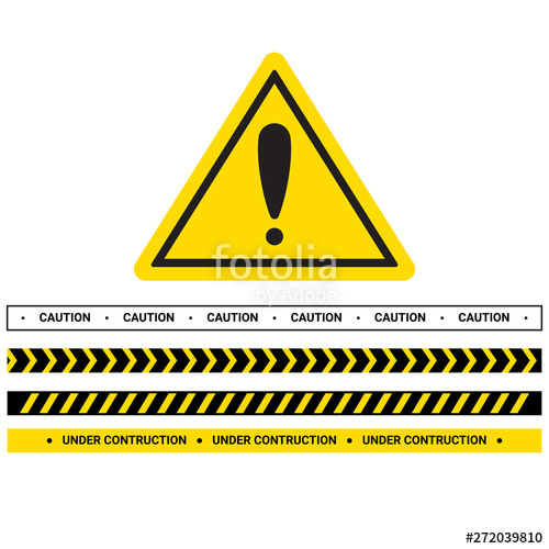 500x500 Vector Hazard Frame Caution Frame With Black And Yellow Stripes