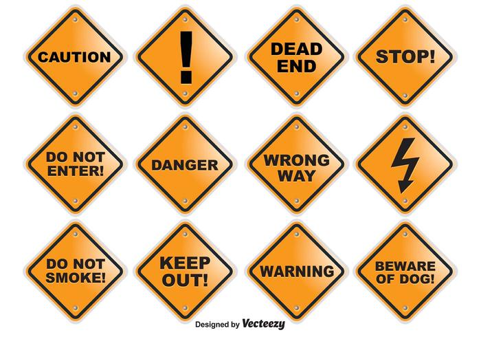 700x490 Caution Free Vector Art