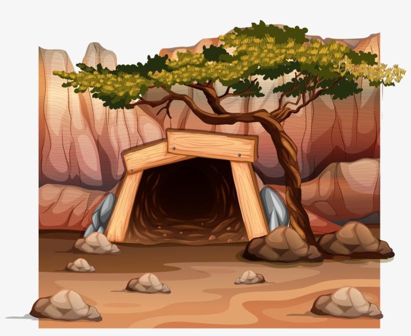 820x671 Clip Library Download Cave Vector Cartoon Mountain