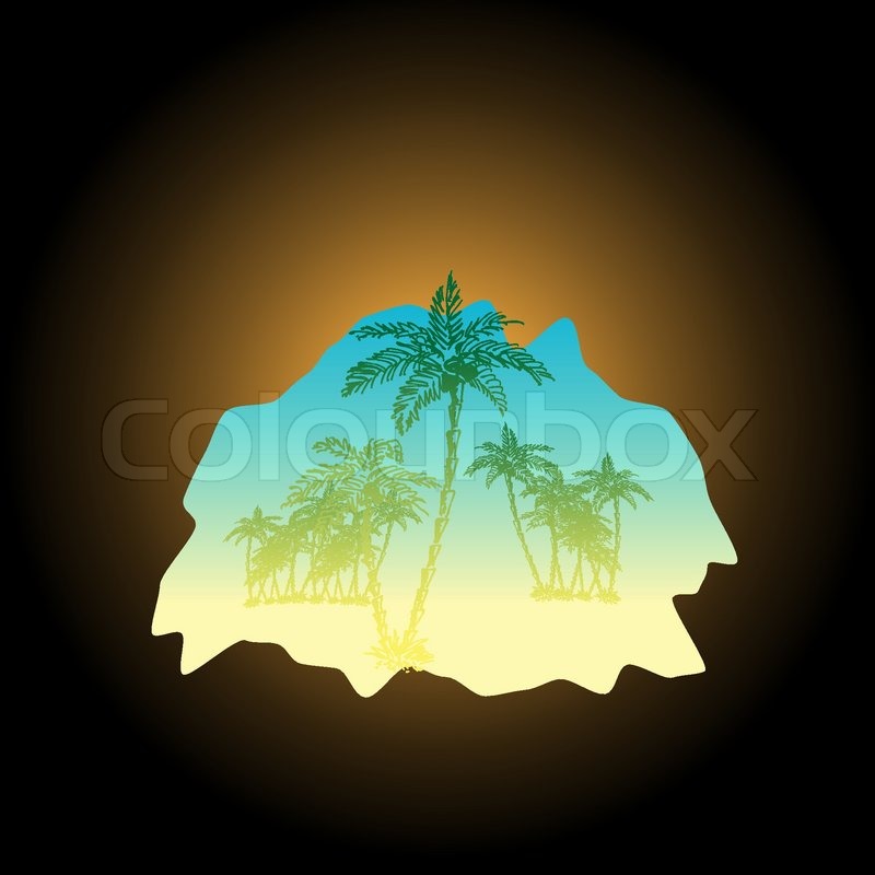 800x800 Sketch Of Palms From The Cave, Vector Stock Vector Colourbox